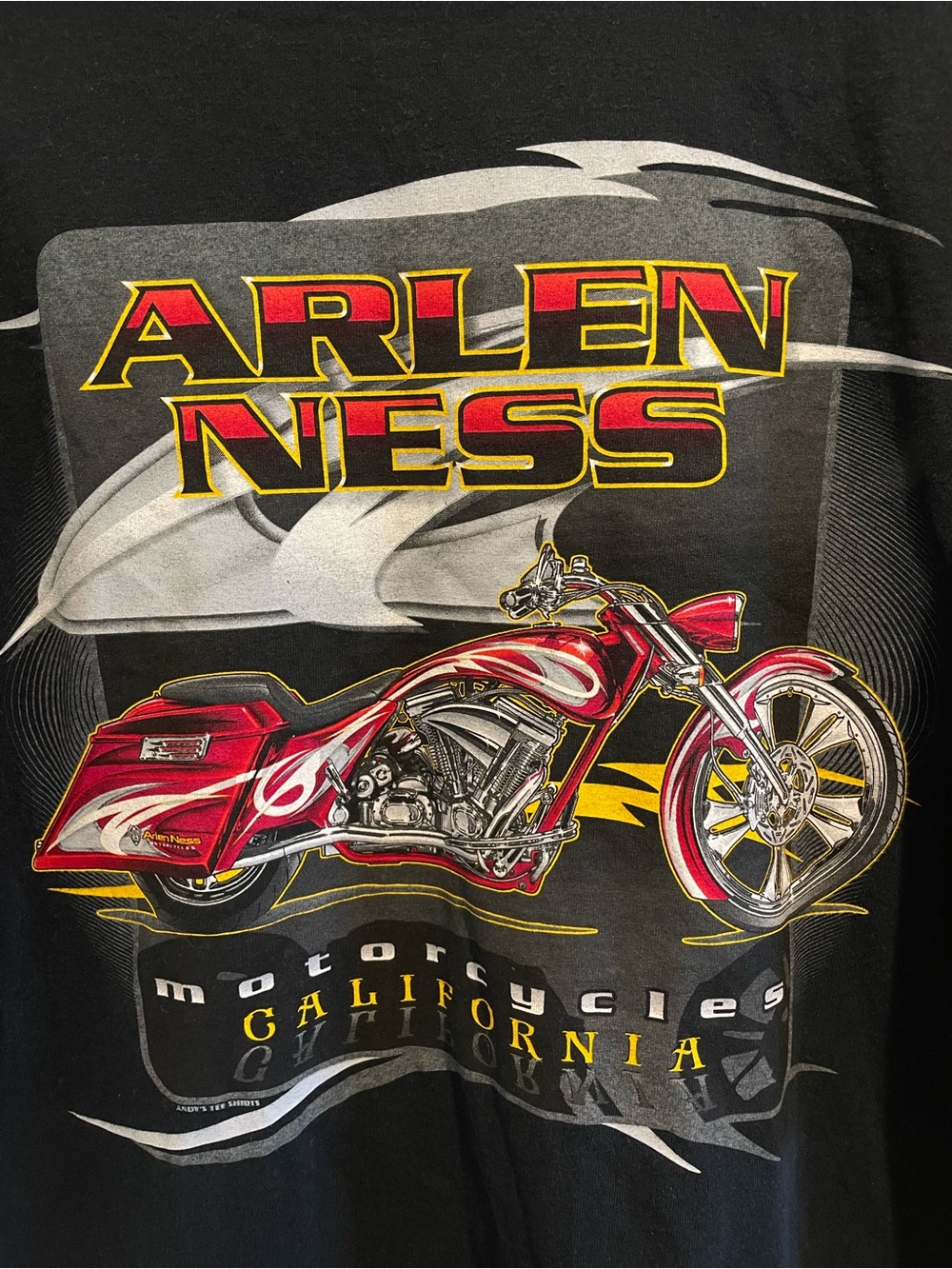 Arlen Ness Motorcycles Graphic T-Shirt • Men's Size 4XL • Heavyweight Black 🔥 - Picture 8 of 9